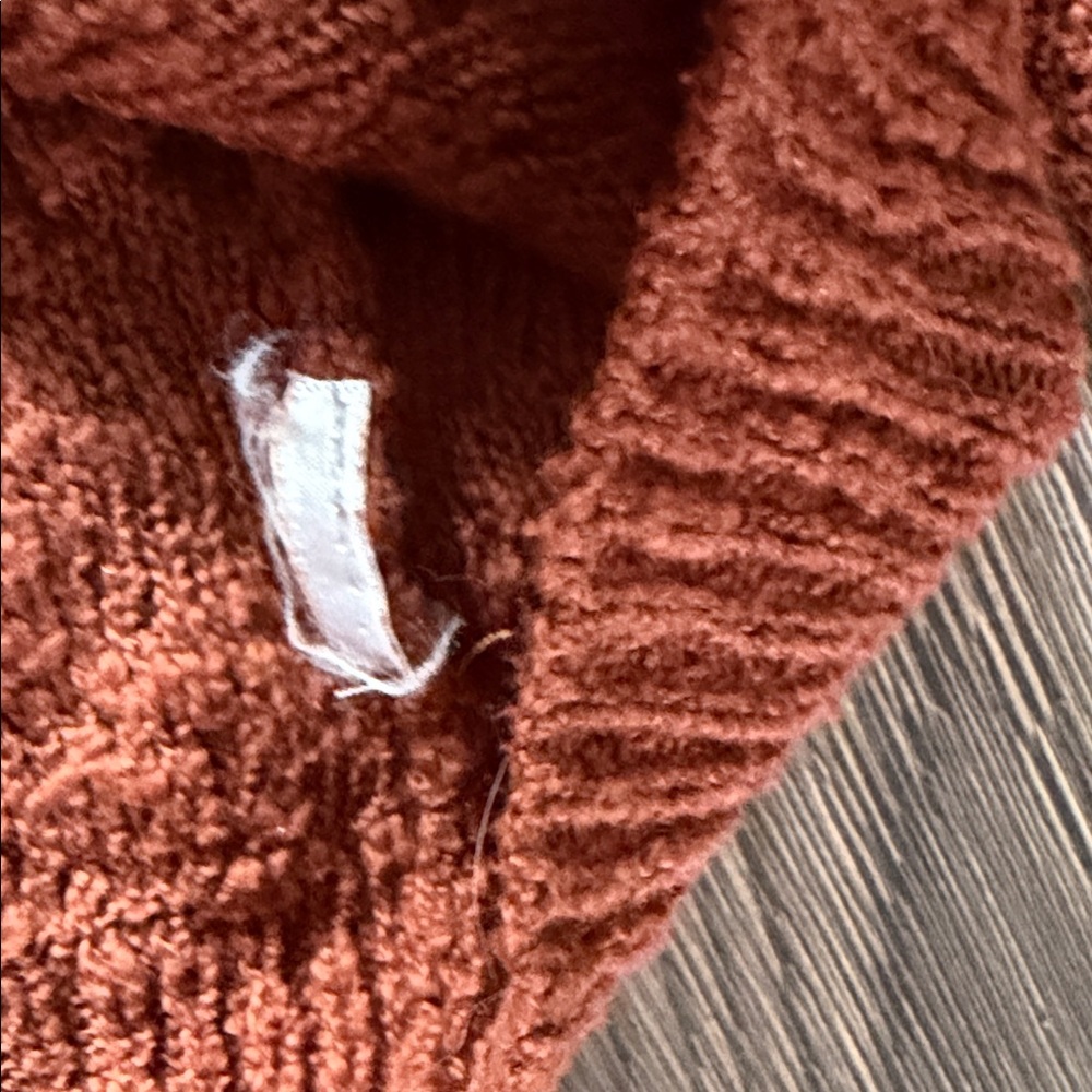 Maurices Women's Rust V-Neck Sweater with Button Details - Picture 3 of 8